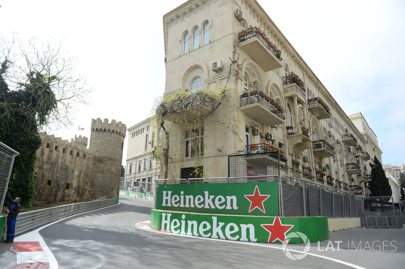 Track view and Heineken signage