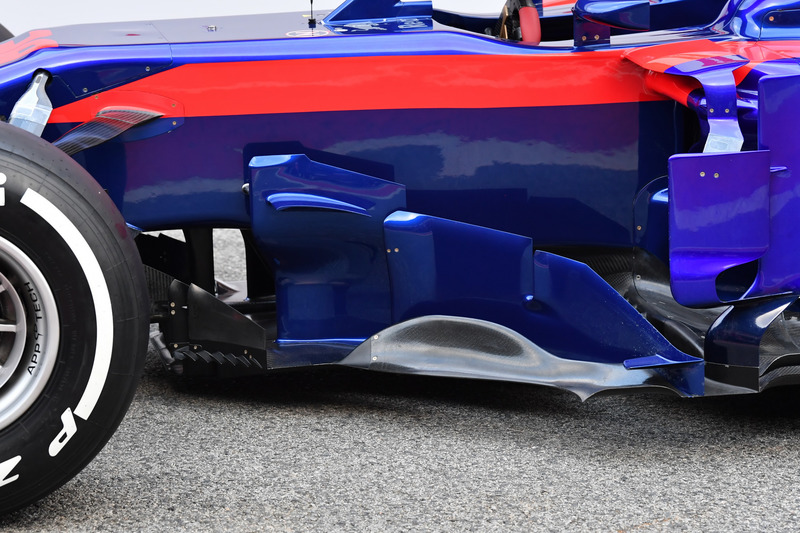Detalle del bargeboard Scuderia Toro Rosso STR13