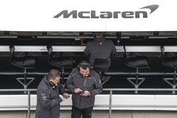 Zak Brown, Executive Director, McLaren Technology Group, Eric Boullier, Racing Director, McLaren