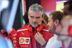 Sebastian Vettel, Ferrari ve Maurizio Arrivabene, Ferrari Takım patronu