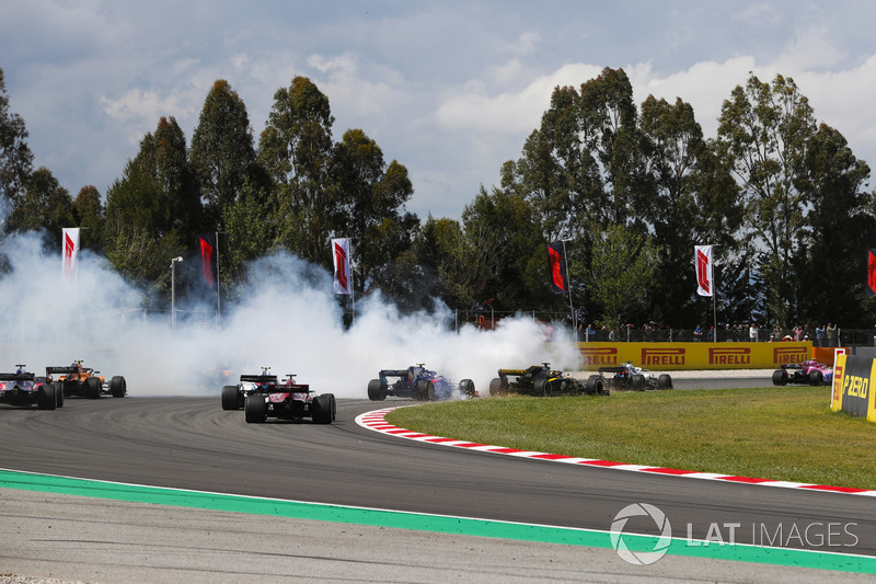 GP Spanyol - Romain Grosjean/Nico Hülkenberg/Pierre Gasly (balapan)