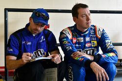 Kyle Busch, Joe Gibbs Racing, Toyota Camry M&M's Caramel and Adam Stevens