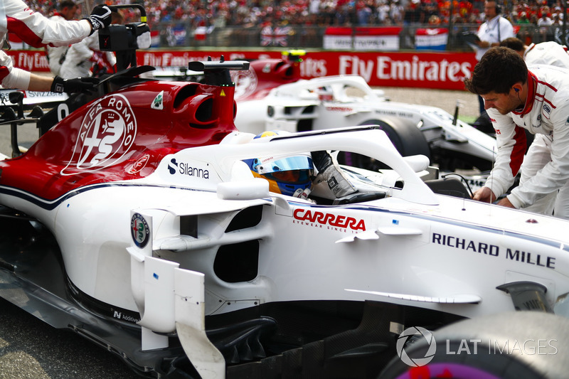 Marcus Ericsson, Sauber, on the grid