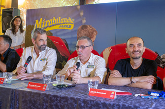 Riccardo Marcante, Direttore generale di Mirabilandia e Claudio Domenicali, AD Ducati, durante la conferenza stampa
