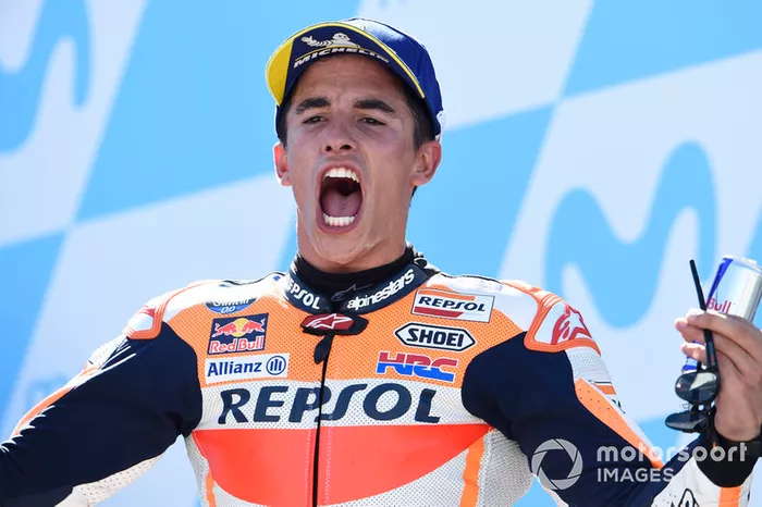 Podio: ganador de la carrera Marc Márquez, Repsol Honda Team