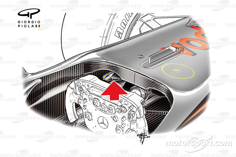 McLaren MP4/25 f duct section