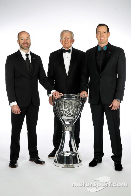 Kyle Busch, Joe Gibbs and Adam Stevens