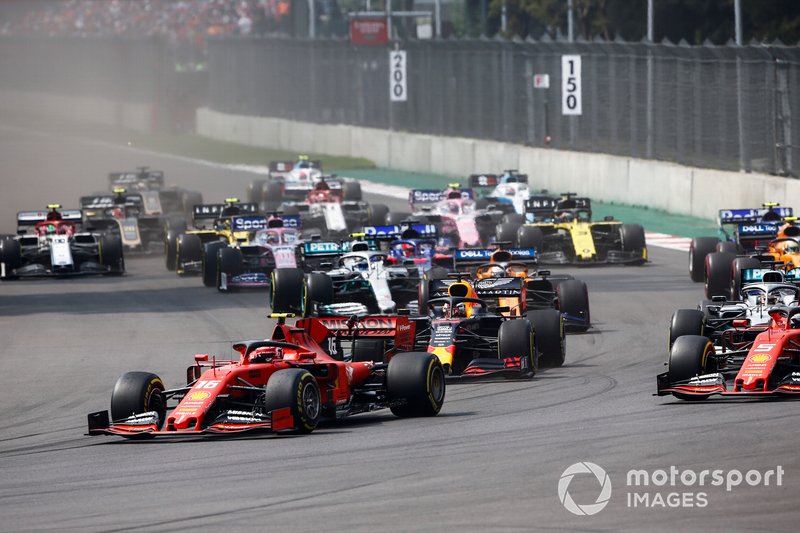 Charles Leclerc, Ferrari SF90 leads
