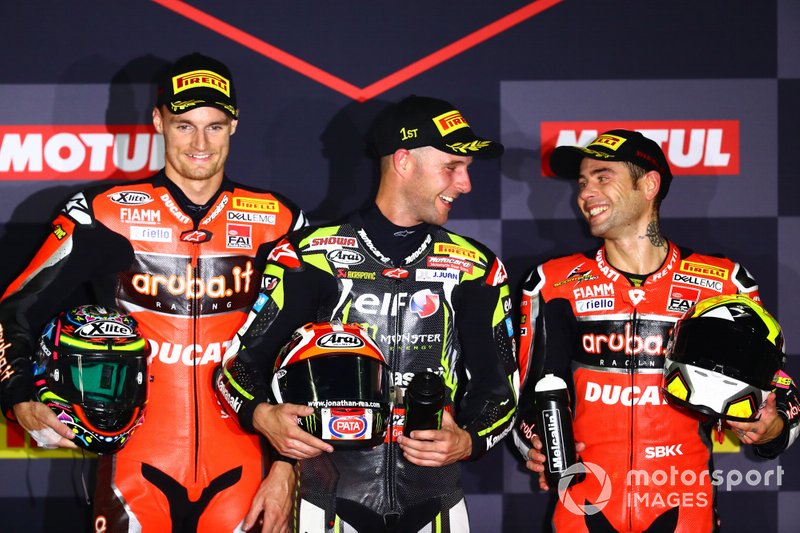 Podium: 1. Jonathan Rea, 2. Chaz Davies, 3. Alvaro Bautista