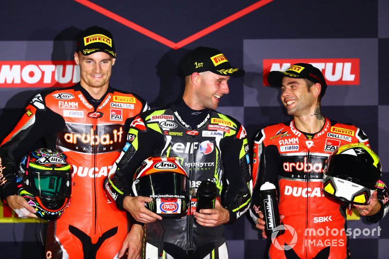 Chaz Davies, Aruba.it Racing-Ducati Team, Jonathan Rea, Kawasaki Racing Team, Alvaro Bautista, Aruba.it Racing-Ducati Team