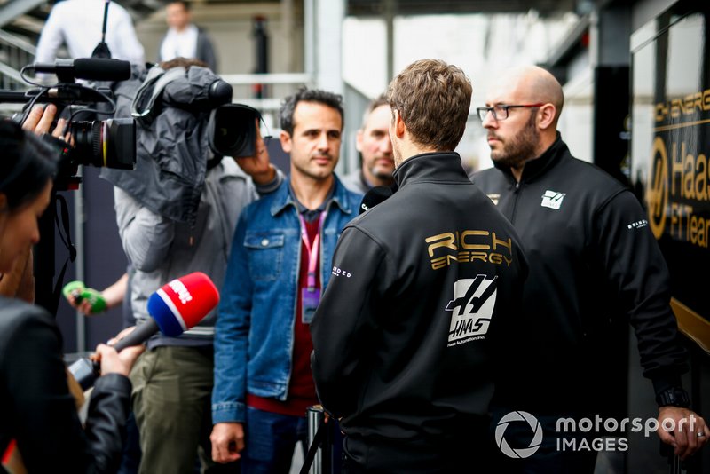 Romain Grosjean, Haas F1 parle avec les médias