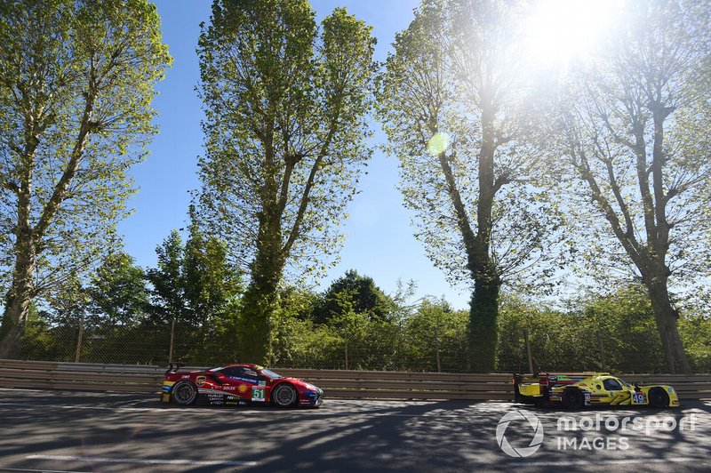 #49 ARC Bratislava Ligier JSP217 Gibson: Miroslav Konopka, Henning Enqvist, Konstantion Tereschenko, #51 AF Corse Ferrari 488 GTE EVO: Alessandro Pier Guidi, James Calado, Daniel Serra