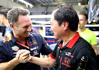 Christian Horner, Red Bull Racing teambaas, Toyoharu Tanabe, Honda F1 technisch directeur