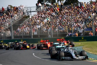 Valtteri Bottas, Mercedes AMG W10, Lewis Hamilton, Mercedes AMG F1 W10, Sebastian Vettel, Ferrari SF90, Charles Leclerc, Ferrari SF90, Max Verstappen, Red Bull Racing RB15