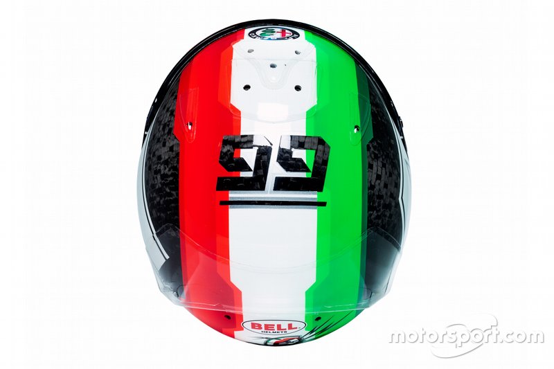 2019 helmet of Antonio Giovinazzi