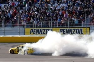 Race winner Joey Logano, Team Penske, Ford Mustang Pennzoil