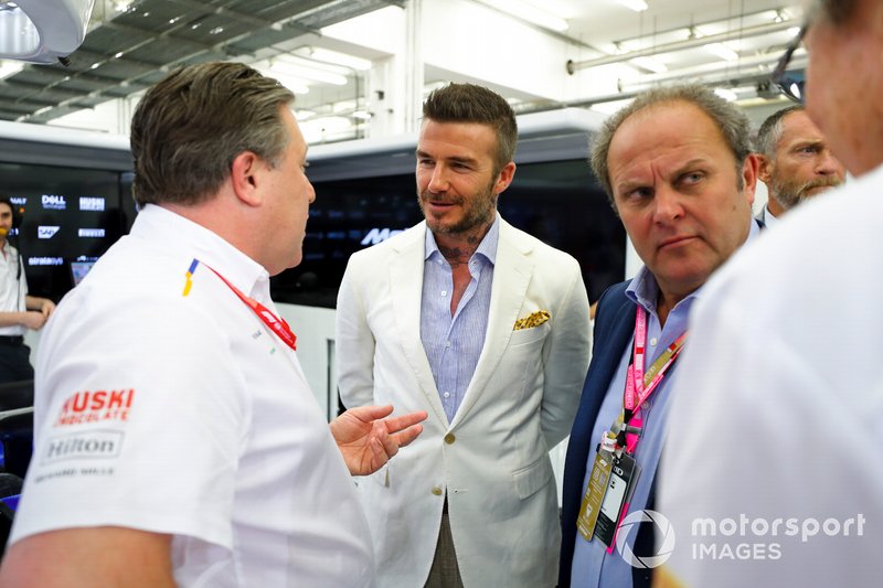 David Beckham with Zak Brown, McLaren Executive Director