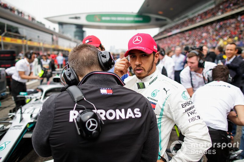 Lewis Hamilton, Mercedes AMG F1, on the grid