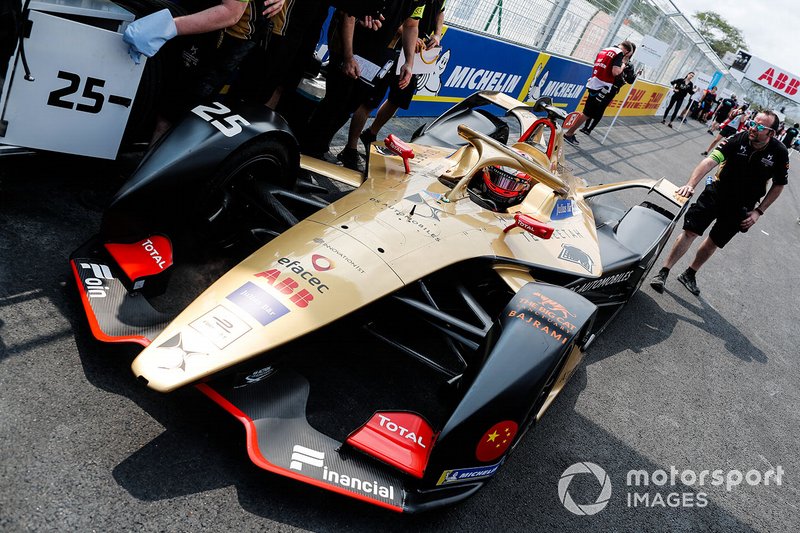 Jean-Eric Vergne, DS TECHEETAH, DS E-Tense FE19, in griglia di partenza