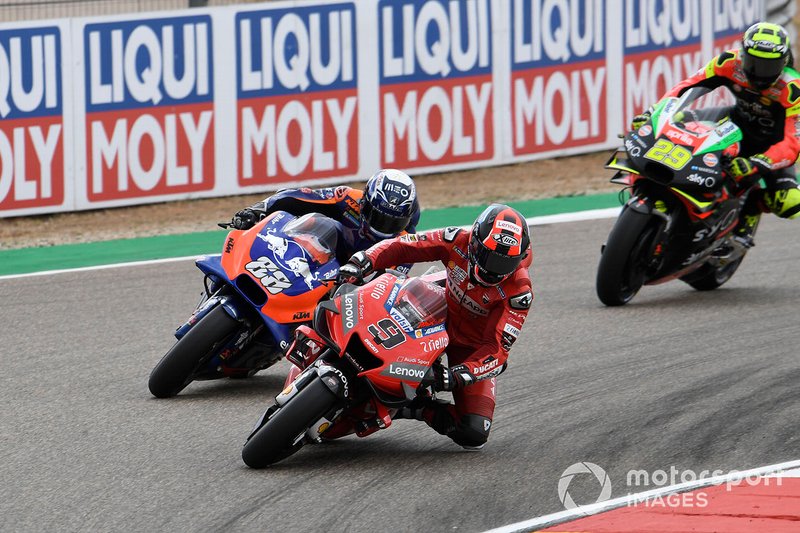 Danilo Petrucci, Ducati Team, Miguel Oliveira, Red Bull KTM Tech 3, Andrea Iannone, Aprilia Racing Team Gresini