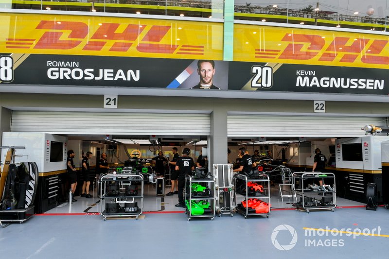 Garage of Haas F1 Team
