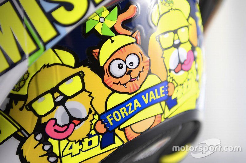 El casco de Valentino Rossi, Yamaha Factory Racing, para Misano
