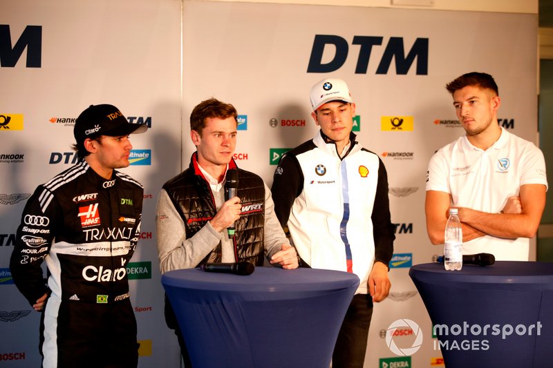 Conferenza stampa, Pietro Fittipaldi, Audi Sport Team WRT, Jonathan Aberdein, Audi Sport Team WRTm Sheldon van der Linde, BMW Team RBM, Jake Dennis, R-Motorsport
