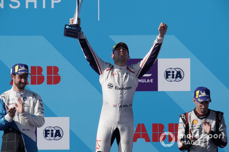 Podium: 1. Robin Frijns, 2. Alexander Sims, 3. Sébastien Buemi