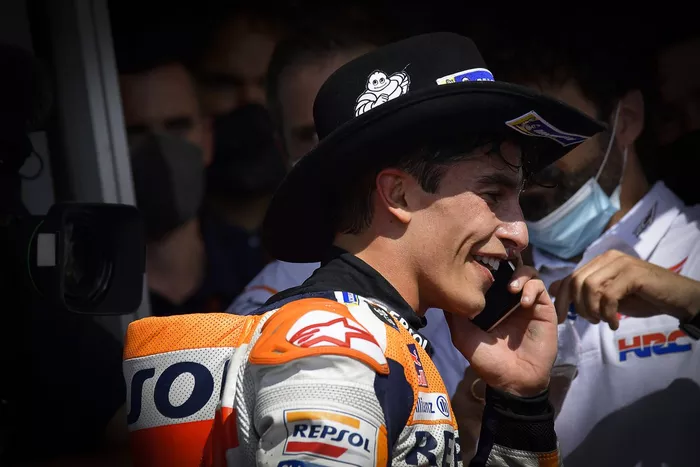 Ganador Marc Márquez, Repsol Honda Team en parc ferme