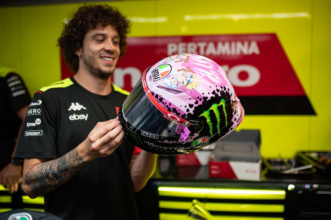 Specjalny kask Marco Bezzecchi, VR46 Racing Team 
