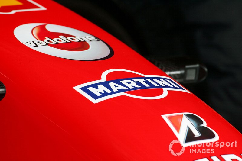 Martini logo on the Ferrari