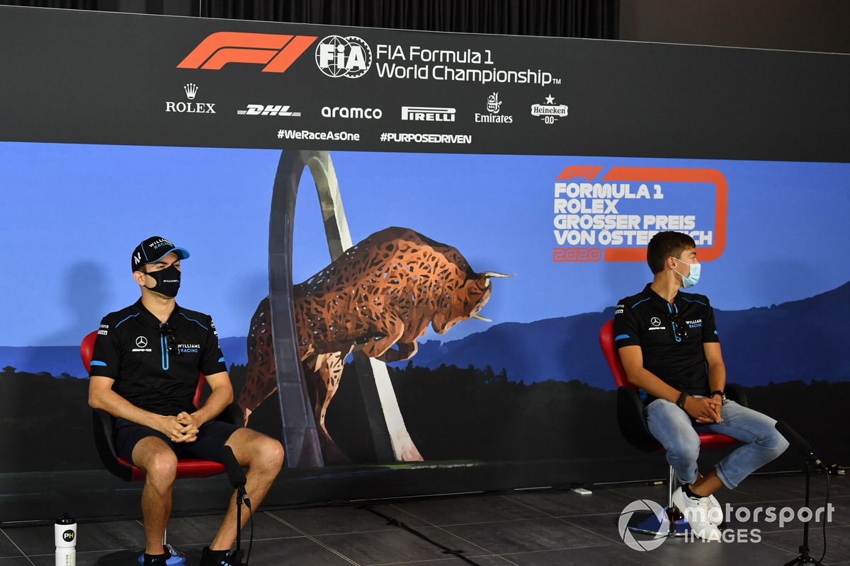 Nicholas Latifi, Williams, and George Russell, Williams