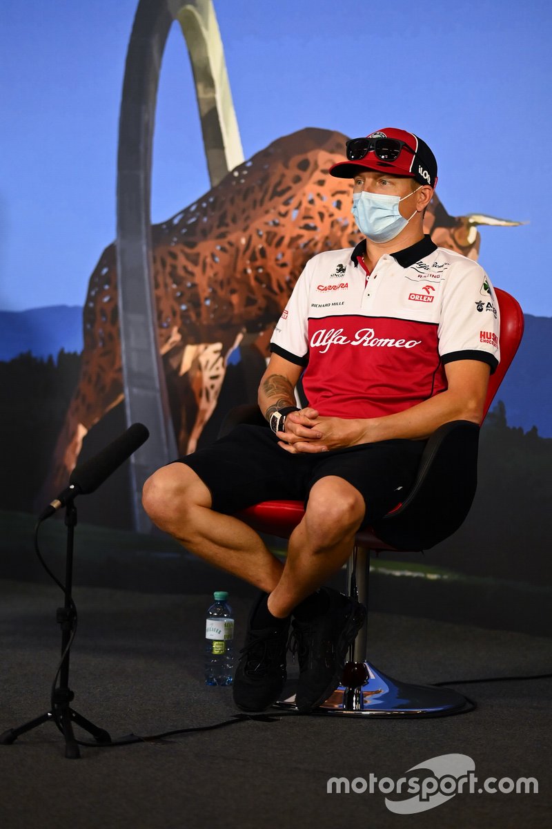 Kimi Raikkonen, Alfa Romeo in the press conference
