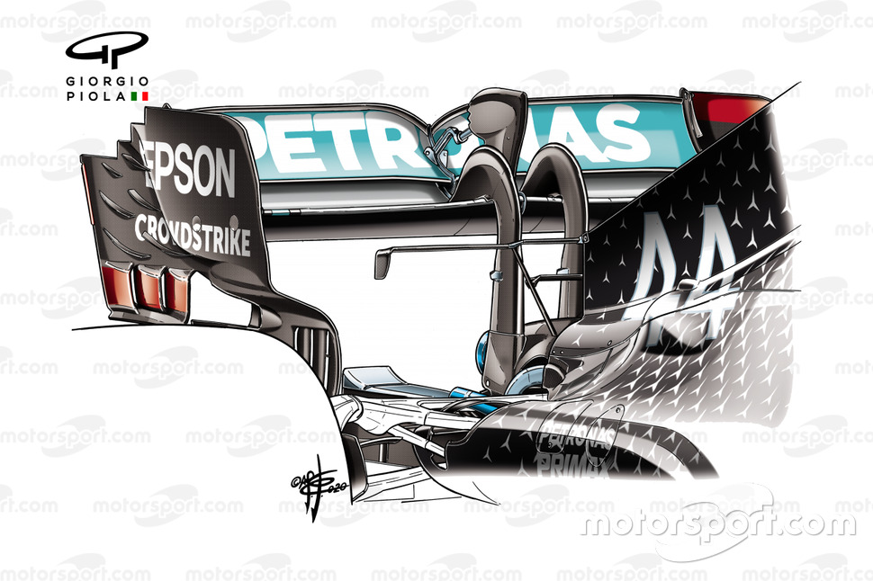 Ala posteriore Mercedes AMG F1 W11