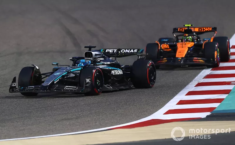 Lando Norris, McLaren, George Russell, Mercedes