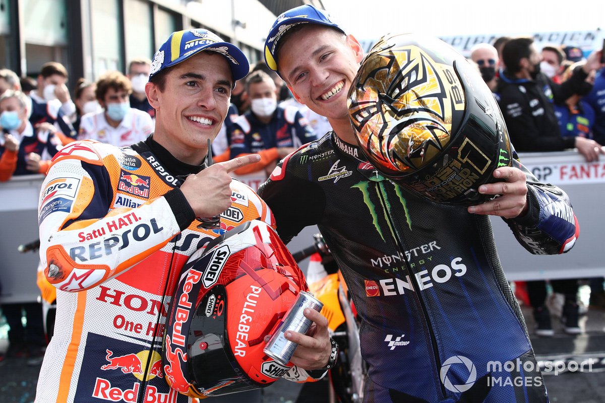 Marc Márquez, Equipo Repsol Honda, Campeón del Mundo Fabio Quartararo, Yamaha Factory Racing