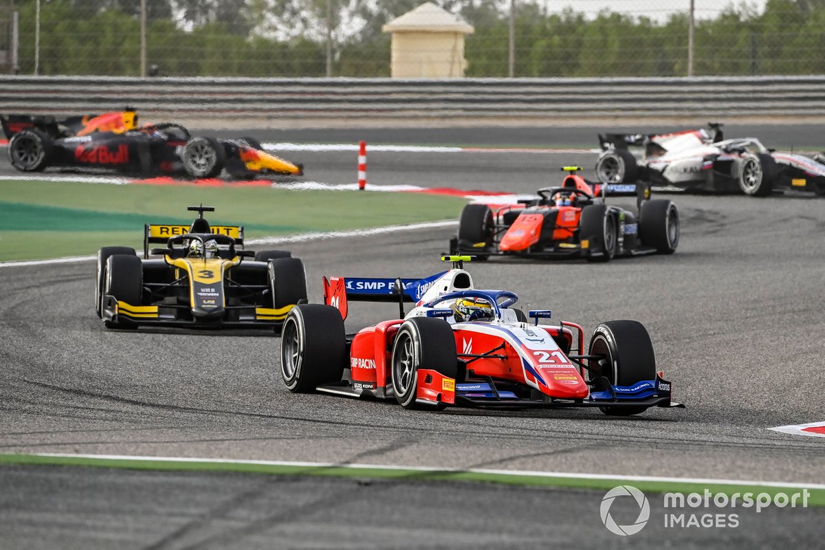 Robert Shwartzman, Prema Racing precede Guanyu Zhou, UNI-Virtuosi e Felipe Drugovich, MP Motorsport
