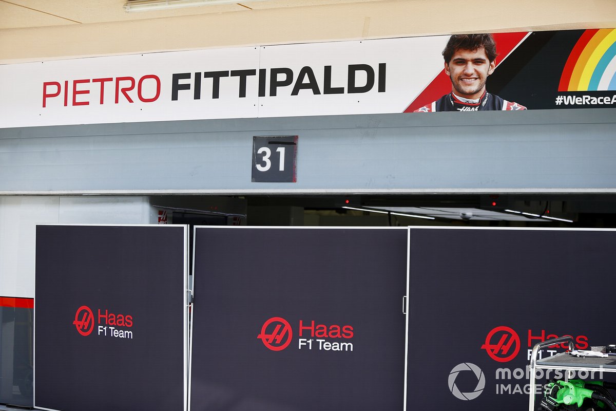 Pietro Fittipaldi, Haas F1 Test and Reserve Driver garage.