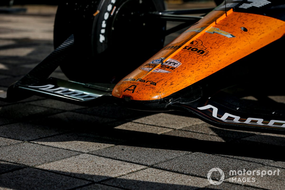 Detalle del coche de Patricio O'Ward, Arrow McLaren SP Chevrolet