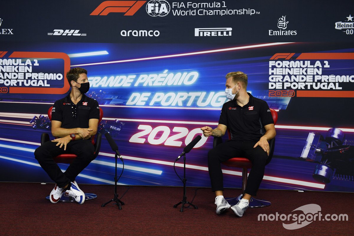 Kevin Magnussen, Haas F1 etRomain Grosjean, Haas F1
