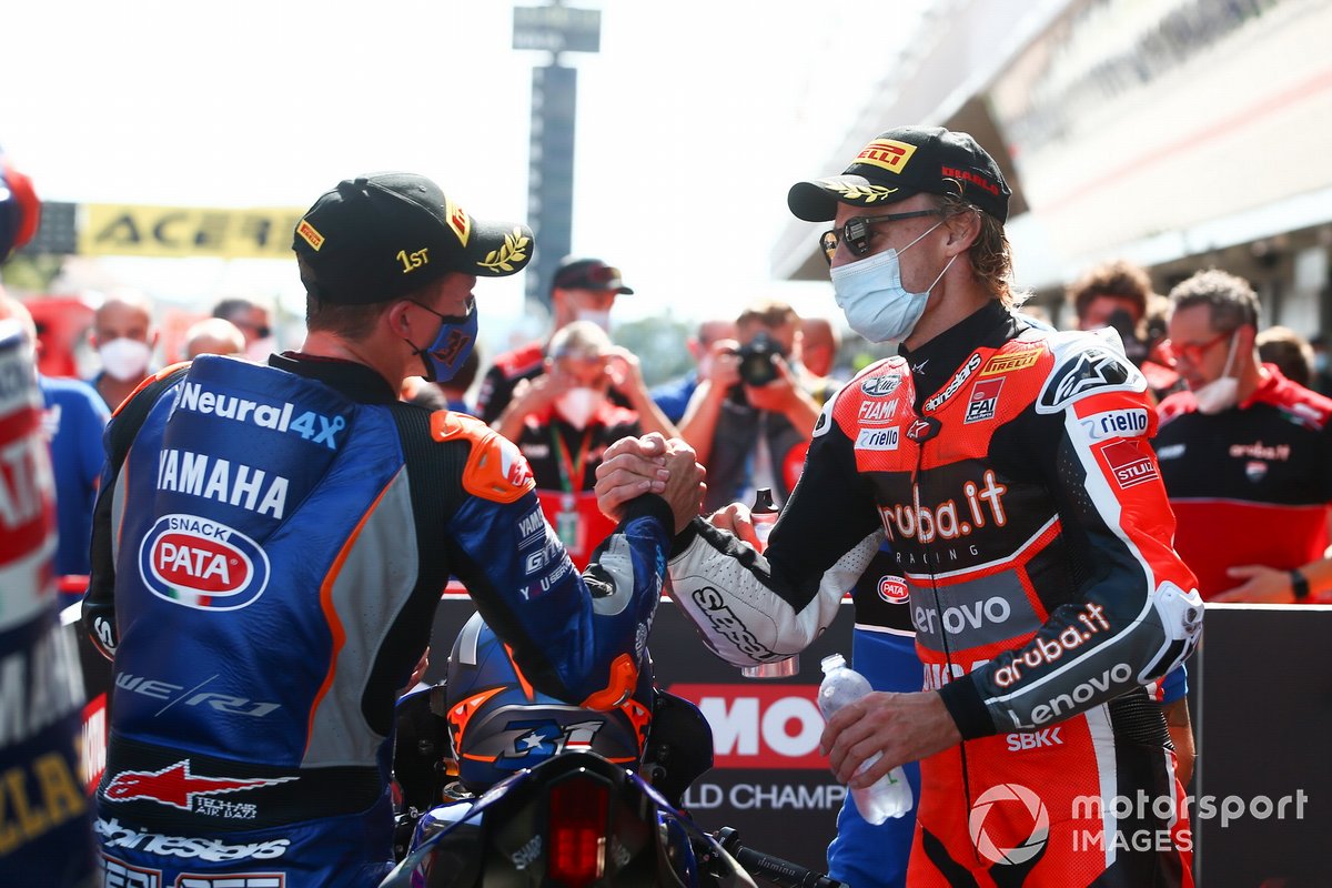 Garrett Gerloff, GRT Yamaha, Chaz Davies, ARUBA.IT Racing Ducati