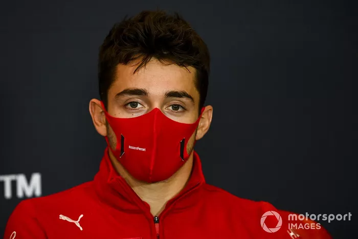 Charles Leclerc, Ferrari, en la conferencia de prensa