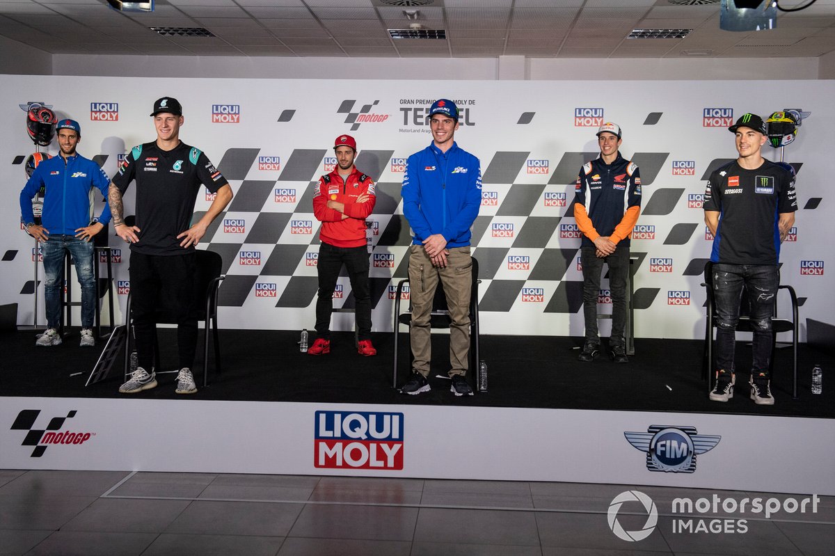 Alex Rins, Team Suzuki MotoGP, Fabio Quartararo, Petronas Yamaha SRT, Andrea Dovizioso, Ducati Team, Joan Mir, Team Suzuki MotoGP, Alex Márquez, Repsol Honda Team, Maverick Viñales, Yamaha Factory Racing