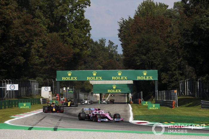 Lance Stroll, Racing Point RP20, Max Verstappen, Red Bull Racing RB16, Esteban Ocon, Renault F1 Team R.S.20