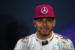 Race winner Lewis Hamilton, Mercedes AMG F1 in the FIA Press Conference