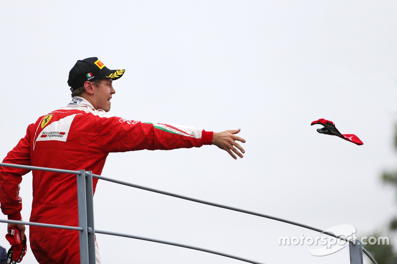 Podium: Sebastian Vettel, Scuderia Ferrari