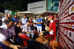 Sebastian Vettel, Ferrari with the media