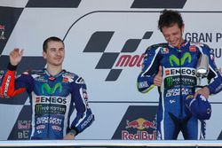 Podium: winner Valentino Rossi, Yamaha Factory Racing, second place Jorge Lorenzo, Yamaha Factory Ra