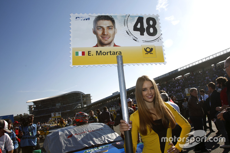 Chica de la parrilla de Edoardo Mortara, Audi Sport Team Abt Sportsline, Audi RS 5 DTM.
