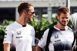 Jenson Button, McLaren with Mike Collier, Personal Trainer